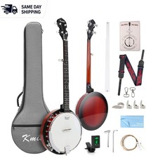 Professional 38-Inch 5-String Banjo with Resonator Complete Accessories Set