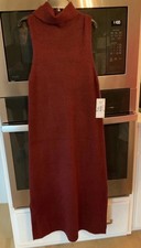 Karen Kane Sleeveless Turtleneck Sweater Midi Dress M Wine Color For Medium NWT
