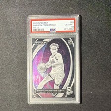Panini Spectra Titan Rookie PSA 10 Brandin Podziemski #48 2023-24 Warriors