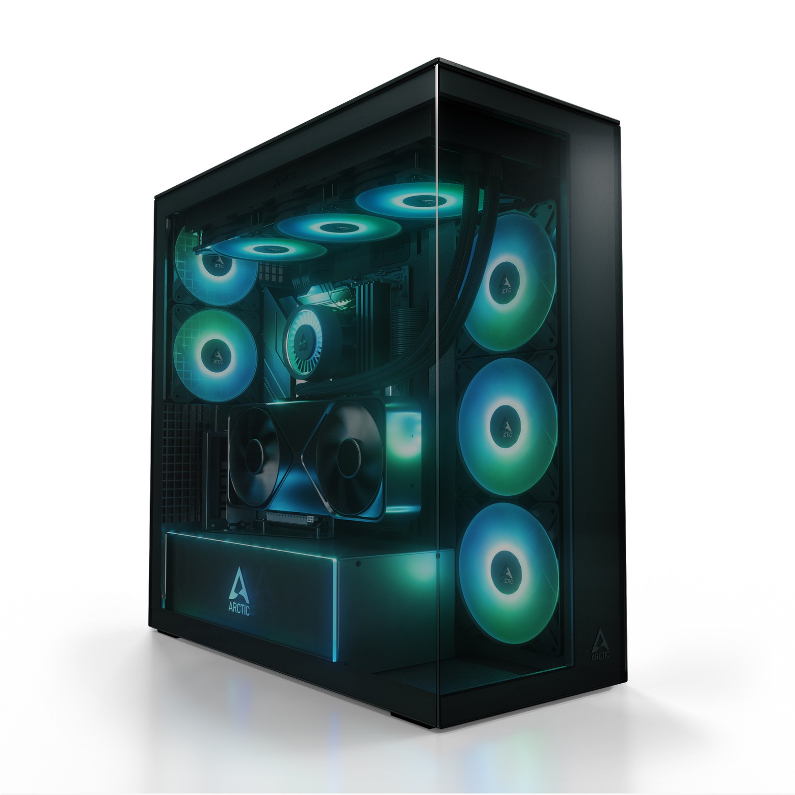 Arctic Xtender Vg Black E-Atx Gaming Gehäuse Mit Seitenfenster Schwarz Acpcc00016a - Bild 2