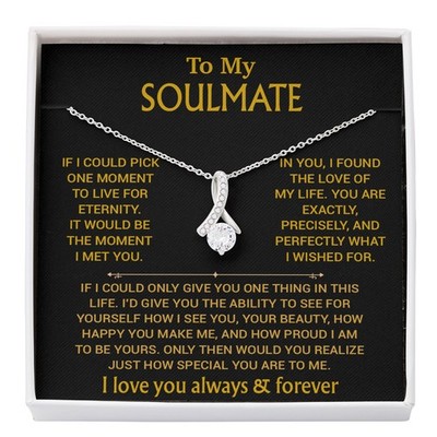 To My Soulmate Necklace, Soulmate Gift, Gift For Girlfriend, Christmas Gift