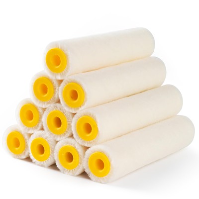 Paint Roller 4 Inch Paint Roller Wool Blend 10 Pack 4mm Short Nap Small Paint...
