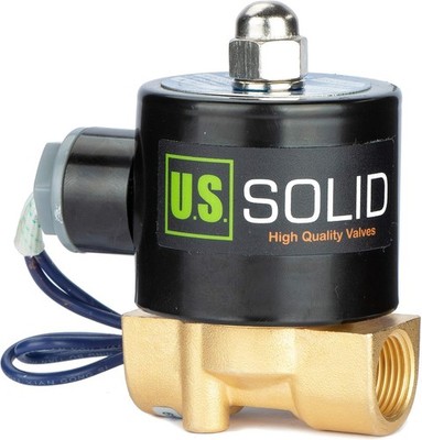 3/8 Brass Solenoid Valve 12V DC Viton Normally Closed