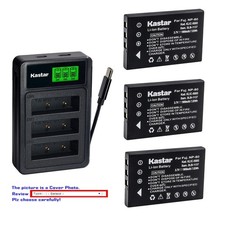 Kastar FNP-60 Battery Triple Charger for HP Photosmart R717 R725 R727 R817 R827