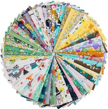 56pcs Cotton 9.8  x 9.8  25cm x 25cm Quilting Fabric Bundles Pre-Cut Squares