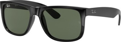 Ray-Ban Sonnenbrille Justin 4165 601/71 Glänzend Schwarz Grun