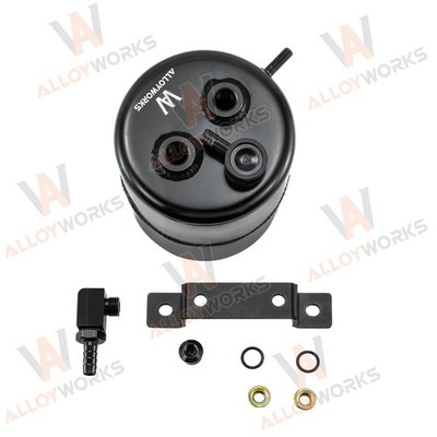 2L Universal Brake Vacuum Reservoir Tank Can & Mounts Fittings