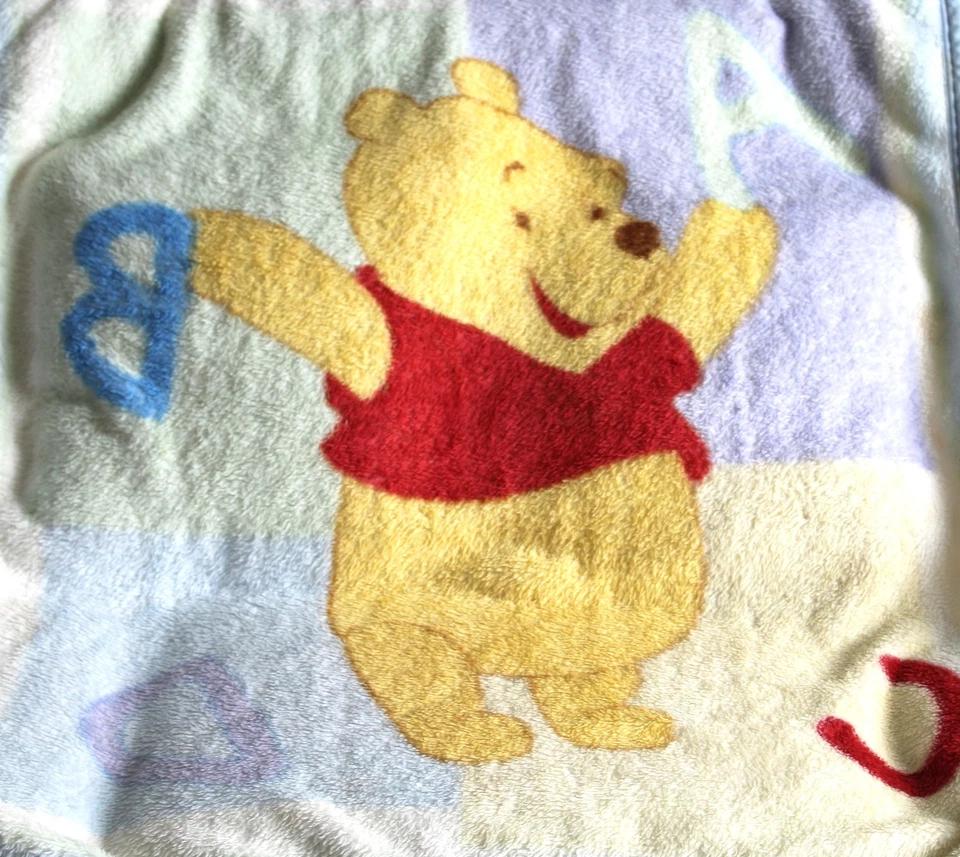 Manta de cuna visón de felpa ABCD alfabeto Winnie the POOH de colección Disney Baby 40x36 Foto 4 de 4