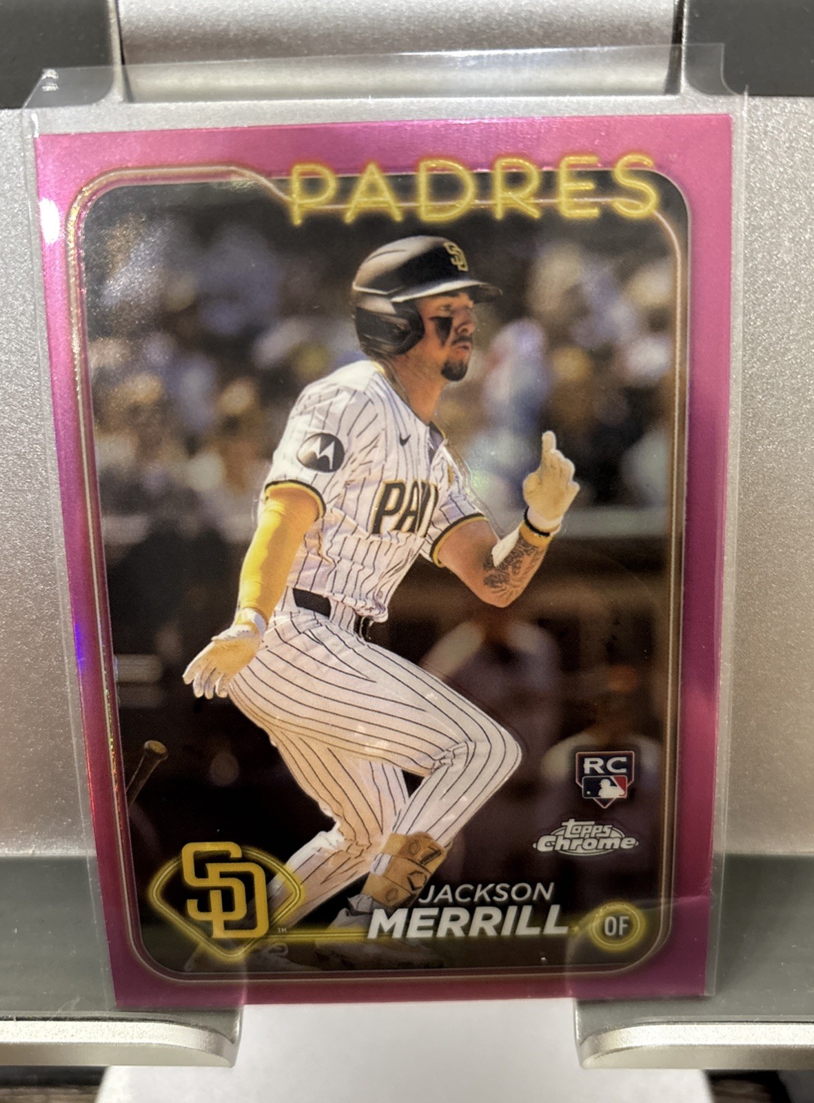 2024 Topps Chrome Pink Refractor Jackson Merrill #207 San Diego Padres RC