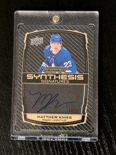 Matthew Knies Rookie 2023-24 UD Engrained Synthesis Signatures Gold Auto /15