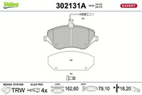 Bremsbelagsatz Scheibenbremse Expert Valeo 302131A FüR Peugeot 407 SW 607 9D 9U