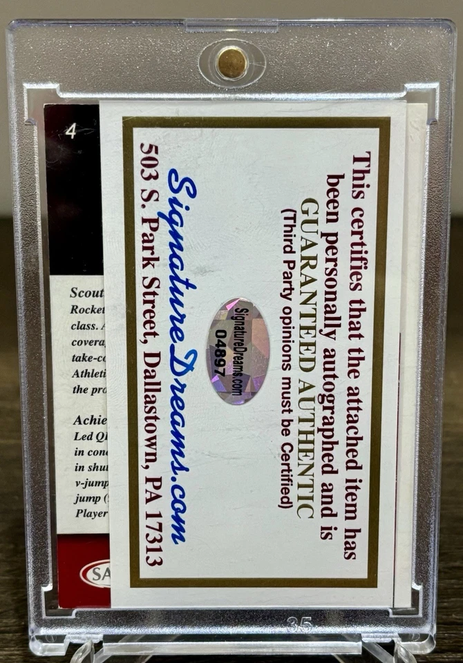 Joe Flacco Rookie Auto 2008 Sage Garantizado Auténtico Deslizamiento Casi Nuevo/Como Nuevo!! 🔥🔥🔥 Foto 4 de 4