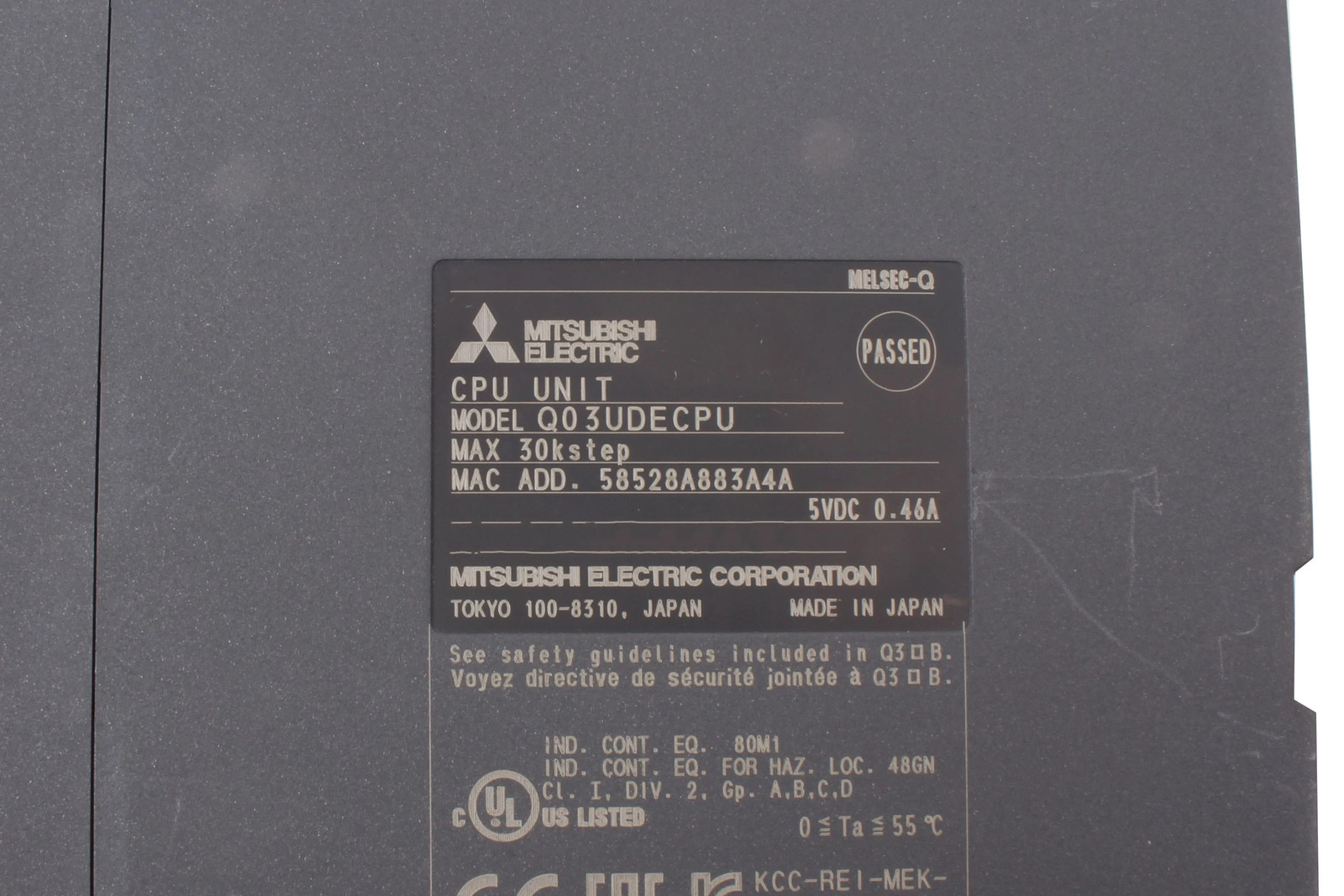 Q03UDECPU MITSUBISHI ELECTRIC - Reconditionné - Garantie 12 mois
