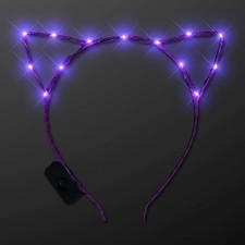 Starlight Kitty Headband with Purple LED Lights