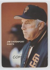 1985 Mother's Cookies San Francisco Giants Stadium Giveaway Jim Davenport #1 0b0