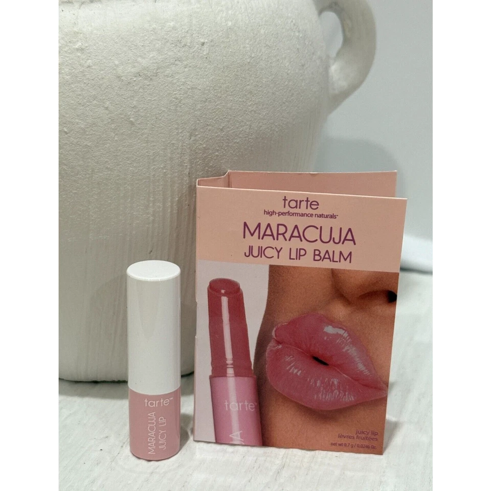Bálsamo labial jugoso maracuyá TARTE en rosa 0,0246 oz/0,7 g tamaño mini BN Foto 4 de 4