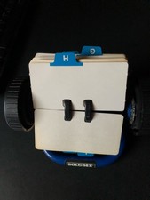 ROLODEX Original Made in USA Model 2512X blau Vintage-Businesskartenhalter
