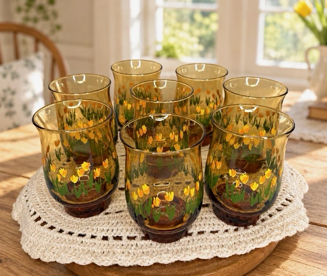 25+ Amber Drinking Glasses In Glassware & Drinkware for sale