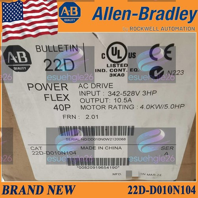 #ad New 22D D010N104 NEW PLC PowerFlex 40P 4 kW 5 HP AC Drive Free Shipping $595.00