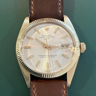 ROLEX Oyster Perpetual Ref. 1503 Automatik 14k Gelbgold Ø 34 mm Plexiglas 1977 - Bild 1 von 4