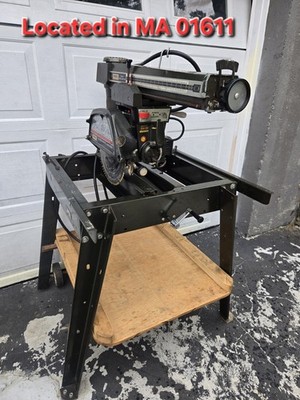 Craftsman 12'' Radial Arm Saw Vintage Model 113 Heavy Duty Stand Local Pickup MA