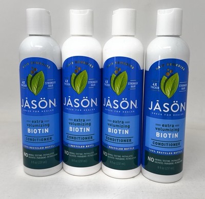 Lot of 4 Jason Conditioner Biotin, Thin to Thick Extra Volume, 8 Oz