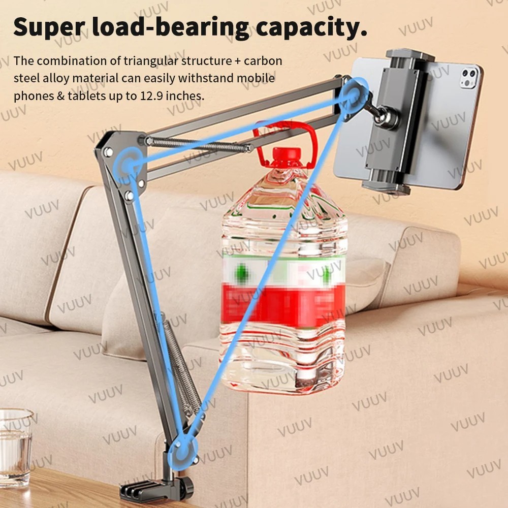 Support bras en aluminium réglable pour tablette et iPad Mini gris - 3