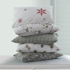 100 Cotton Flannel Standard Pillowcase Set, Ultra-Soft Portuguese Flannel Be...