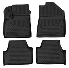 Gummifußmatten für Kia Soul EV Bj 2014-2019 3D Passform Hoher Rand Gummimatten