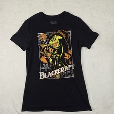 Blackcraft Cult Womens Black Cat Shory Sleeve Long T Shirt Size L Cotton