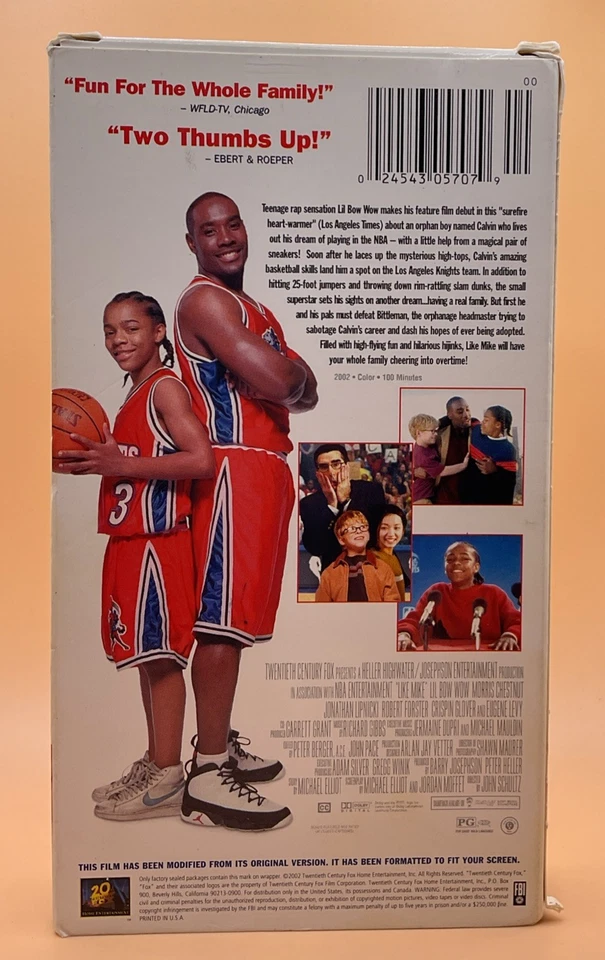 Like Mike VHS 2002 Lil Bow Wow NBA **Buy 2 Get 1 Free** - Image 2 of 3