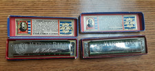 2 Lot Vintage Pre War Hohner Marine Band 1896 Key C Key G Harmonica Excellence