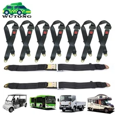 2/4/8 Pack Universal Truck Car Lap Seat Belts 2 Point Adjustable Single Seat Lap