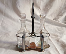 Set Olio Aceto Broggi Design Alpacca da Nave Attribuito a Gio Ponti