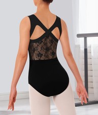 Women Lace Leotard for Dance Ballet Tank Crisscross Back, Ballerina Dancewear