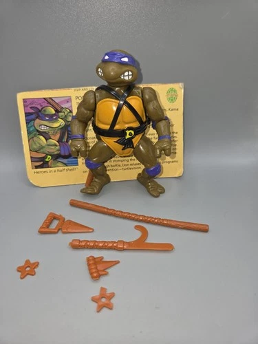 Vtg 1988 Teenage Mutant Ninja Turtles Donatello TMNT Playmate Toys COMPLETE