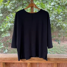 Spanx Women's Black Jersey Perfect Length Top Size M