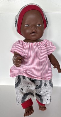 Handmade Niedliche Puppen Kleidung Set, 3-teilig, für Babypuppen 43cm