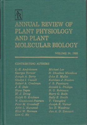 Annual Review of Plant Physiology and Plant Molecular Biology: 1988 - Volume 39.