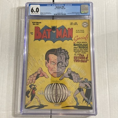 Batman #50 (DC Comics 1948/1949) CGC 6.0 Golden Age Two Face Cover - Joker Cameo