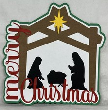 Merry Christmas Title Die Cut Embellishment Scrapbook