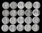 Franklin Half Dollar Roll (20 Coins)  90% Silver (1950-63) Lot A25