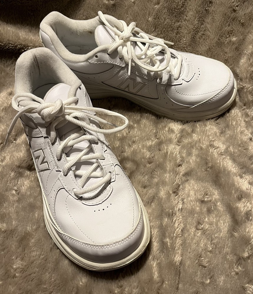 New Balance 577 Walking Shoes White Leather Sneaker WW577WT DSL-2 Women Size 9.5