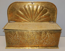 -BELLE  BOITE A COUVERTS LAITON REPOUSSE TIROIR A COUVERT XIXe déco cuisine  D