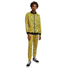 Reason Brand Skelly Smile Allover Print Track Set Tracksuit 2 Piece Large
