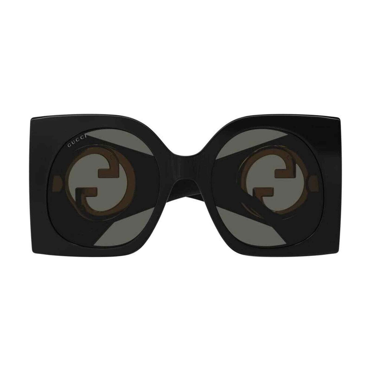 black gucci sunglasses with gold logo