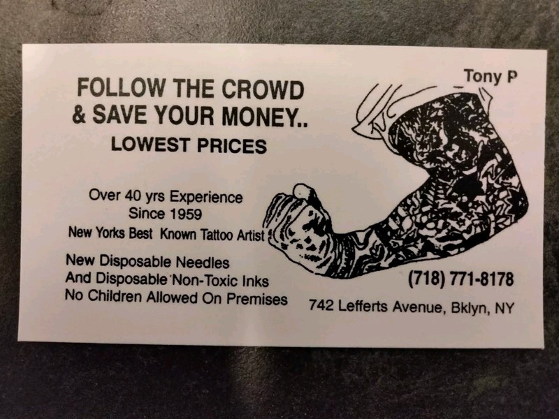 Tony Polito 2 Original Business Card 