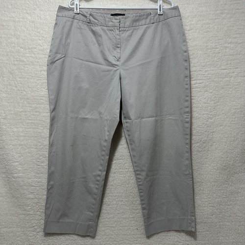 Talbots Signature Light Gray Capri Pants Womens Size 16