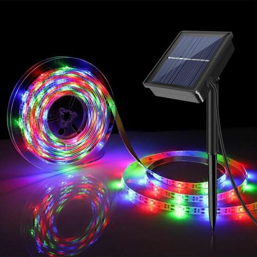 Solar LED Lichterkette Stripe Lichtleiste Außen Garten Party Deko Beleuchtung DE - Bild 19 von 28
