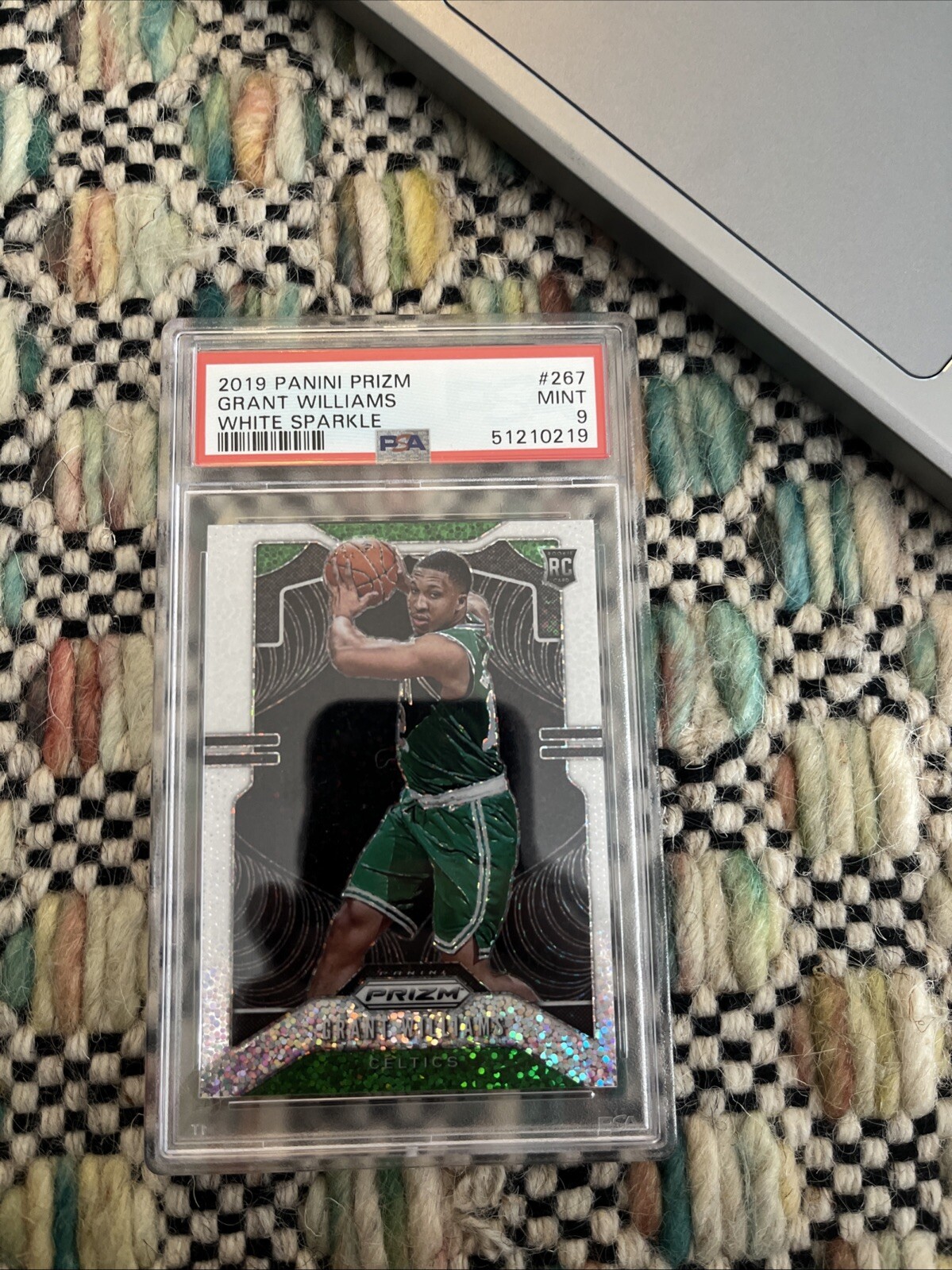 2019 Prizm Grant Williams Rookie RC White Sparkle Boston Celtics PSA 9